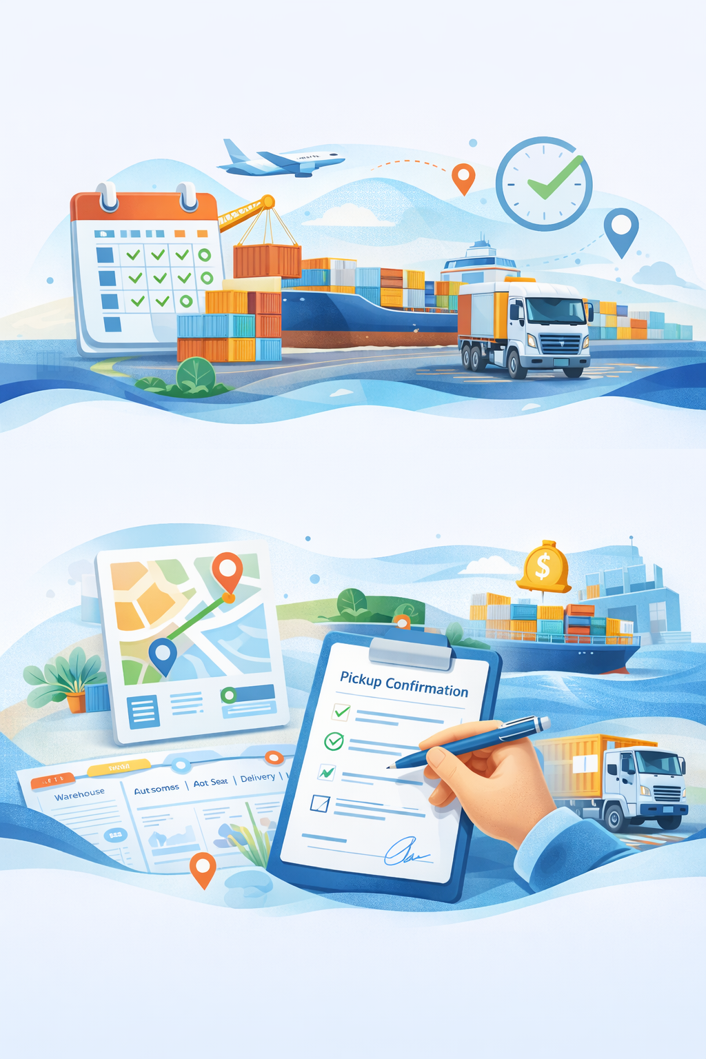 Support and secure freight booking