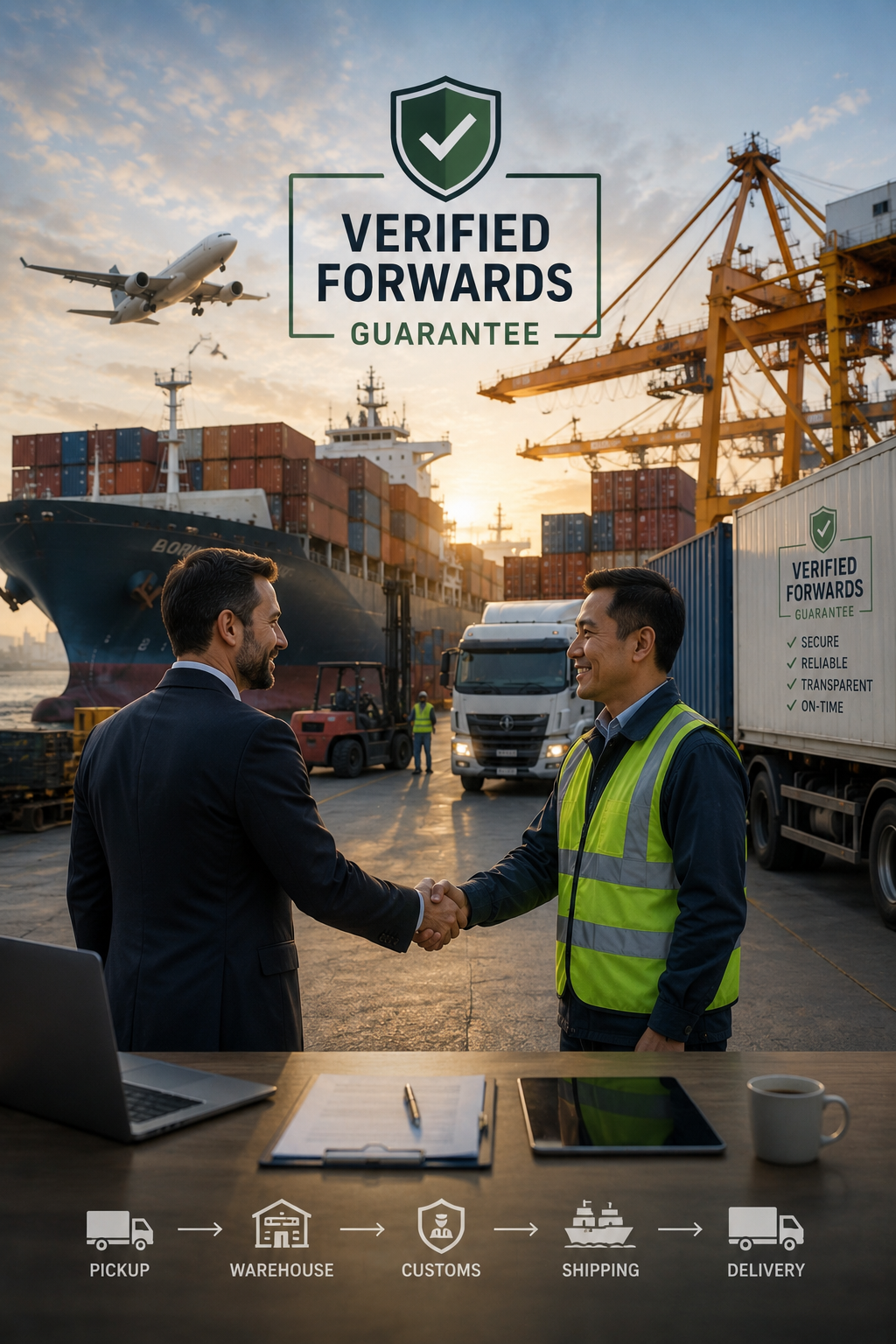 Verified freight partners handshake